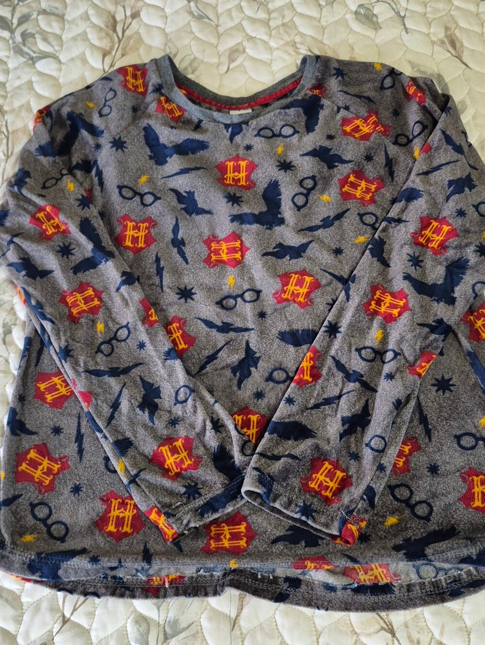 Womens Harry Potter Theme Pajama Sets - Navy & Gray - Picture 2 of 13
